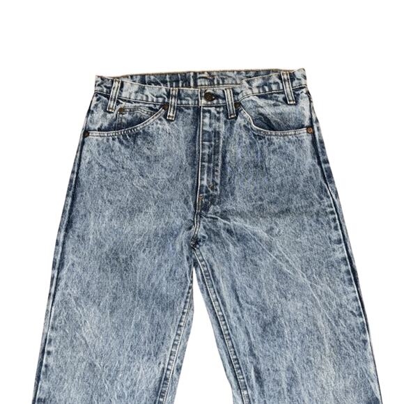 Vintage 80s Orange Tab Levi’s Acid Wash Denim Jeans Size 32/32 - Picture 3 of 5